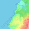 Praia da Ursa topographic map, elevation, terrain