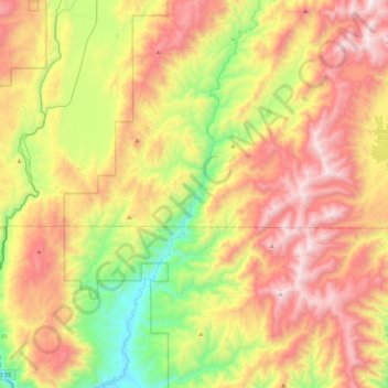 Middle Fork Payette River topographic map, elevation, terrain