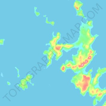 Coronation Island topographic map, elevation, terrain
