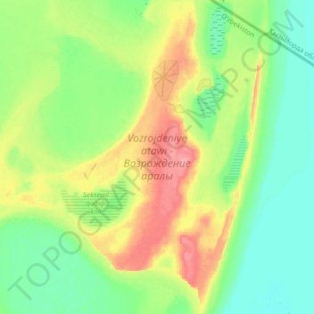Rebirth Island topographic map, elevation, terrain
