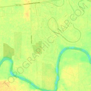 Weston Lakes topographic map, elevation, terrain