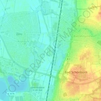 Justizvollzugsanstalt Bruchsal - Außenstelle Kislau topographic map, elevation, terrain