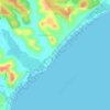 Praia da Sereia topographic map, elevation, terrain