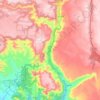 Oak Creek Canyon topographic map, elevation, terrain