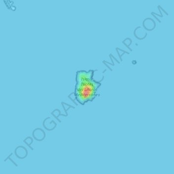 Isla Grosa topographic map, elevation, terrain