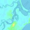 Sandon River topographic map, elevation, terrain