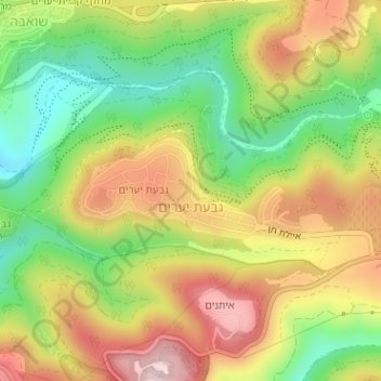 Givat Yearim topographic map, elevation, terrain