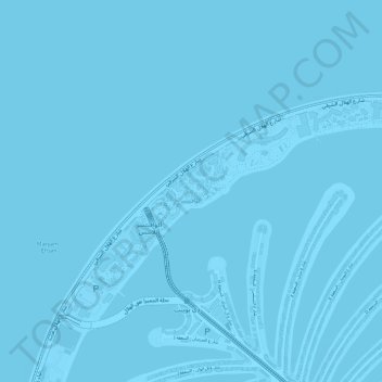 Atlantis-Aquaventure topographic map, elevation, terrain