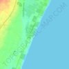 Diani Beach topographic map, elevation, terrain