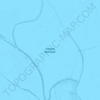 Belsky Island topographic map, elevation, terrain