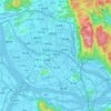 Min River topographic map, elevation, terrain