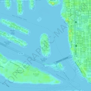 Star Island topographic map, elevation, terrain