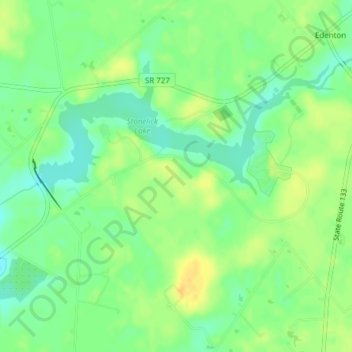 Stonelick Lake State Park topographic map, elevation, terrain