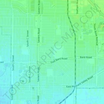 Johnson Creek Park topographic map, elevation, terrain