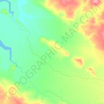 Meda River topographic map, elevation, terrain