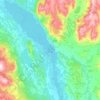 Little Atlin Lake topographic map, elevation, terrain