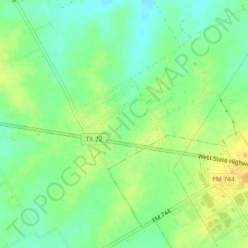Prinston topographic map, elevation, terrain