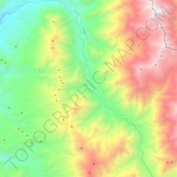 Río Hurtado topographic map, elevation, terrain