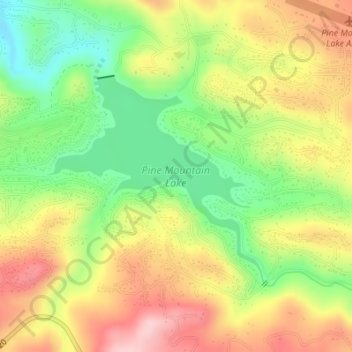 Pine Mountain Lake topographic map, elevation, terrain