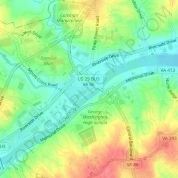 Sandy Creek Park topographic map, elevation, terrain