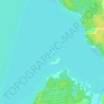 Северный березовский остров topographic map, elevation, terrain