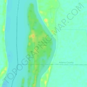 McDonald Island topographic map, elevation, terrain