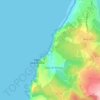 Praia da Adraga topographic map, elevation, terrain