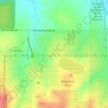 Arapahoe County Fairgrounds and Regional Park topographic map, elevation, terrain