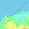 Poulfoën topographic map, relief map, elevations map