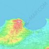 Algiers topographic map, relief map, elevations map