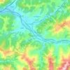 Langreo topographic map, elevation, relief
