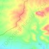 La Jauca topographic map, elevation, relief