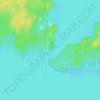 South Baymouth topographic map, relief map, elevations map