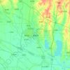 Xiaogan topographic map, elevation, relief