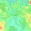 Athlone topographic map, elevation, relief