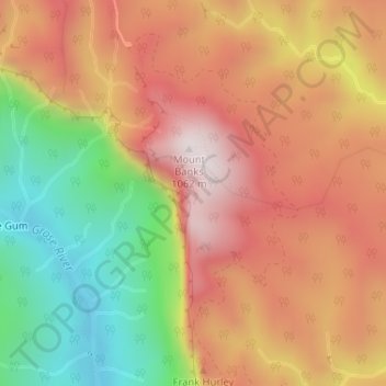 Blue Mountains Topographic Map Blue Mountains Topographic Map, Elevation, Relief