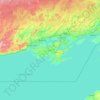 Prince Edward topographic map, relief map, elevations map