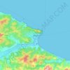 Bejaia topographic map, relief map, elevations map