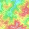 Cesuras topographic map, elevation, relief