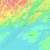 Kingston topographic map, relief map, elevations map