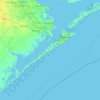 Galveston Island topographic map, elevation, relief
