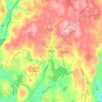 Wolcott Ct Gis Map Wolcott Topographic Map, Elevation, Relief