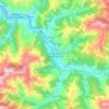 Pola de Laviana topographic map, elevation, relief