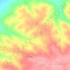 El Bosque topographic map, elevation, relief