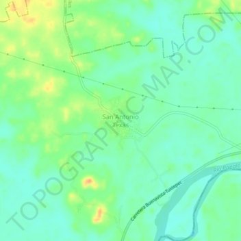San Antonio Elevation Map San Antonio Texas Topographic Map, Elevation, Relief