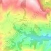 Hazas topographic map, elevation, relief