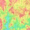 Santiago de Compostela topographic map, elevation, relief