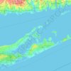 Shelter Island topographic map, elevation, relief