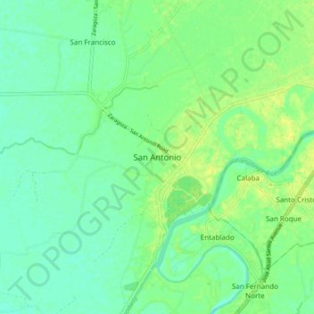 San Antonio Elevation Map San Antonio Topographic Map, Elevation, Relief