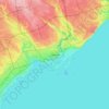 Toronto topographic map, relief map, elevations map